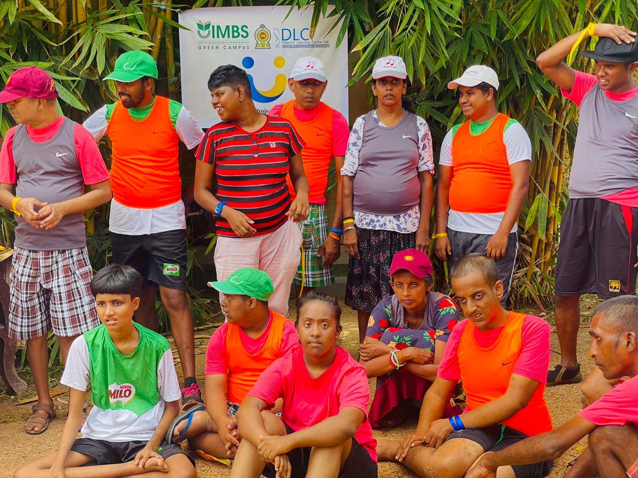 Volunteers and children